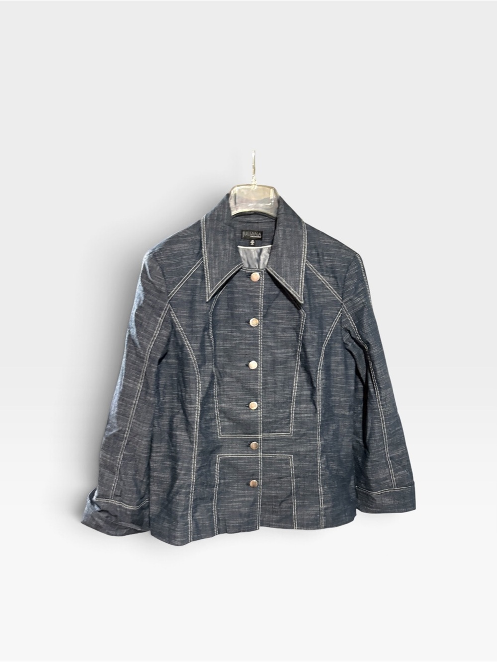 Juliana Indigo Denim Button-Front Suit